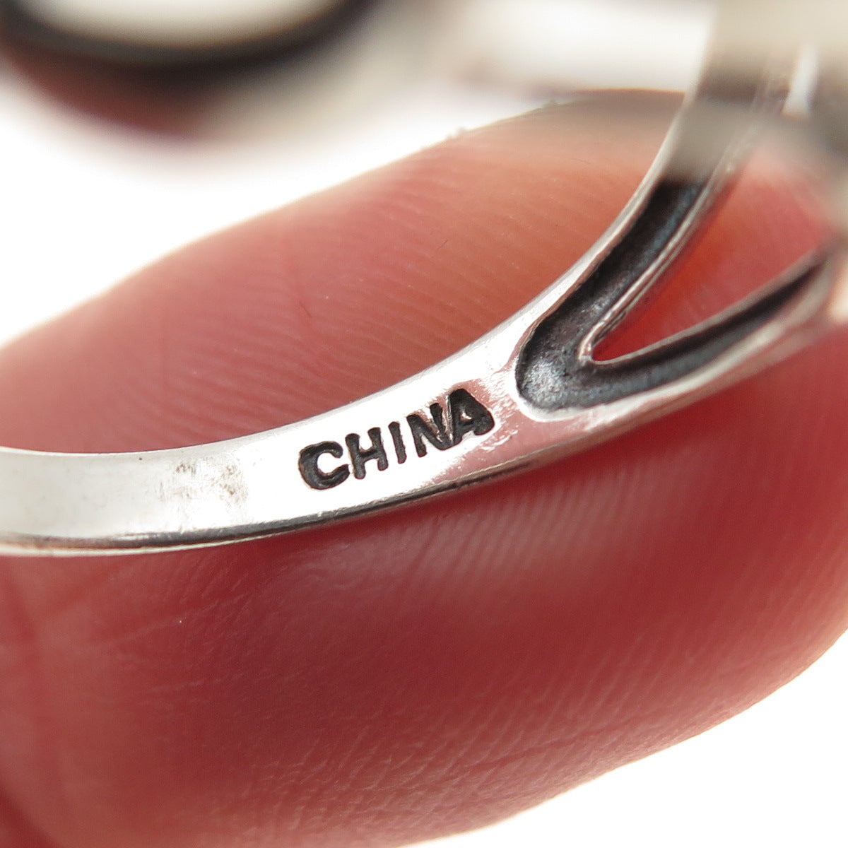 ROSS SIMONS 925 Sterling Silver Vintage Real Blue Topaz Oxidized Ring Size 8