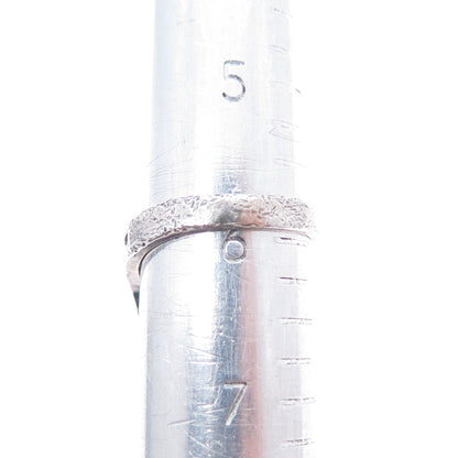 Pacific Jewelry Old Pawn Sterling Turquoise Inlay Heart Adjustable Ring Size 6