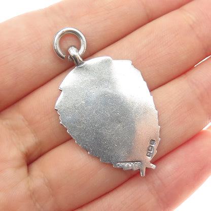 Fred H. Adams & Co. Sterling Silver 2-Tone Antique 1919 Birmingham Fob Pendant