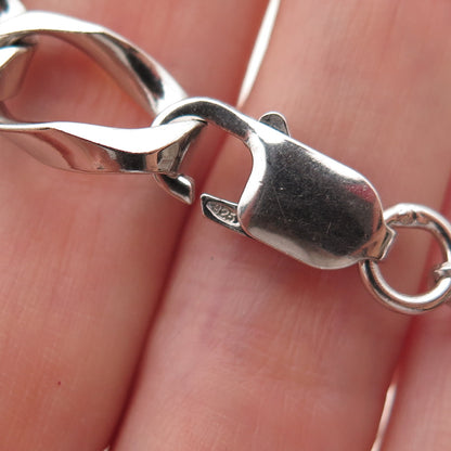 925 Sterling Silver Curb Link Bracelet 8"