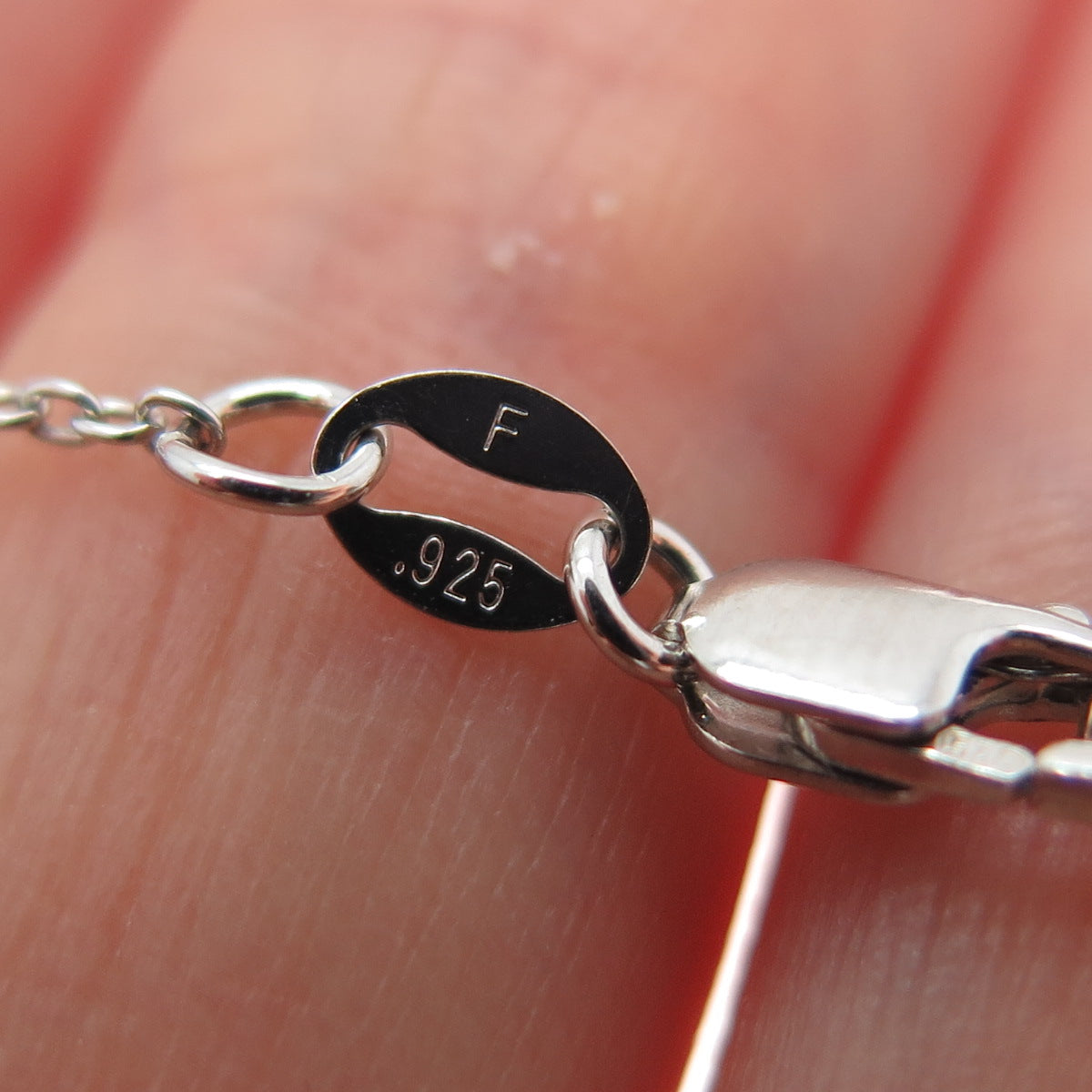 925 Sterling Silver Real Diamond Star Celestial Cable Chain Necklace 16-18"