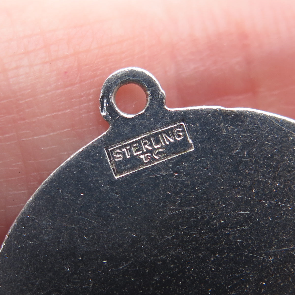 TOWN & COUNTRY 925 Sterling Vintage Real Pearl Rhinestone Happy Birthday Pendant