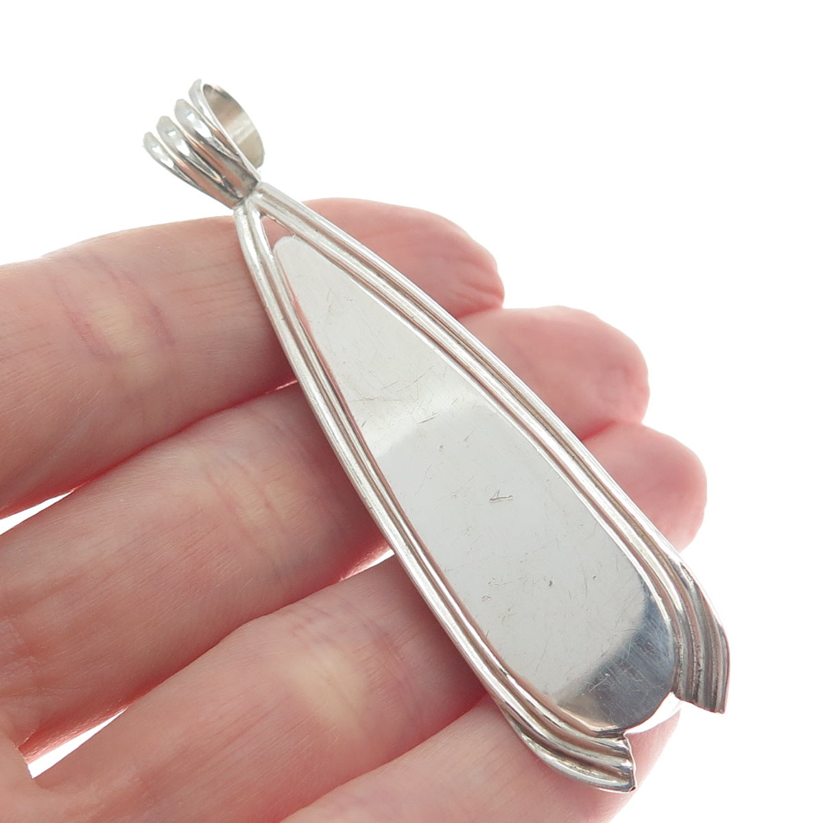 JAY KING DESERT ROSE 925 Sterling Silver Vintage Real Rose Rhodonite Pendant