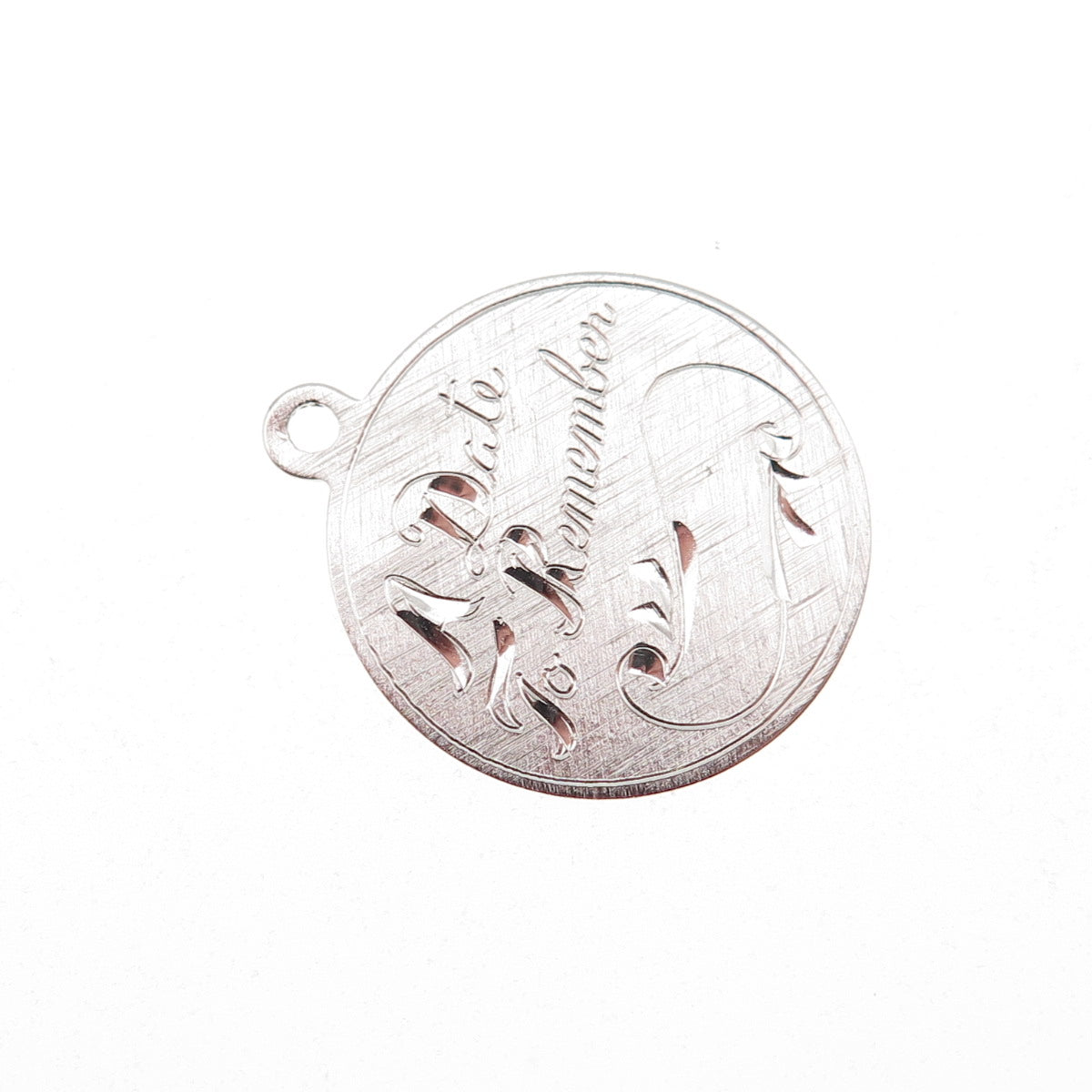 Wells 925 Sterling Silver Vintage A Date To Remember Charm Pendant