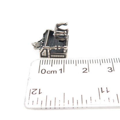 BEAU CRAFT 925 Sterling Antique Art Deco Organ Music Instrument 3D Mini Pendant