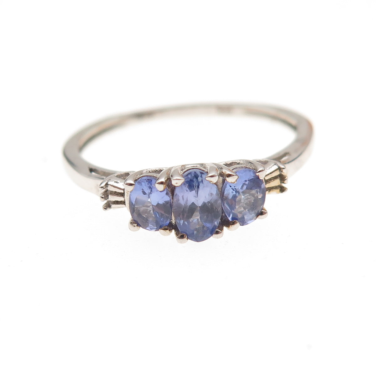 Chuck Clemency 925 Sterling Silver Real Oval-Cut Tanzanite Ring Size 7