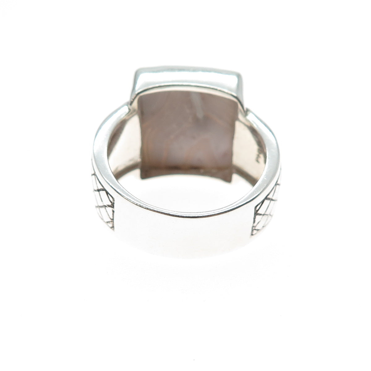 PHLD PlayHardLookDope 925 Sterling Silver Real Lace Agate Ring Size 11.75