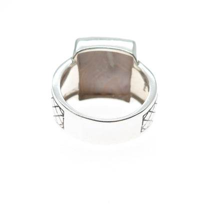 PHLD PlayHardLookDope 925 Sterling Silver Real Lace Agate Ring Size 11.75