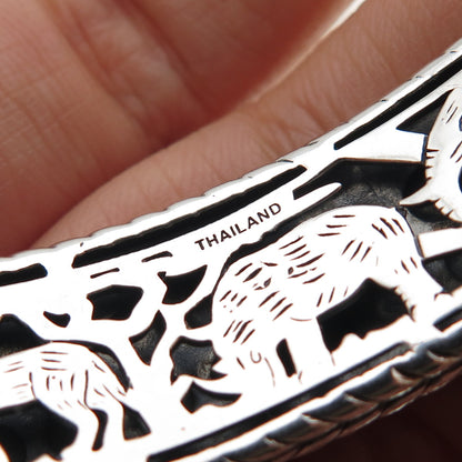 JAI by John Hardy 925 Sterling Heavy 65.7g Safari Beaded Bangle Bracelet 7.25"