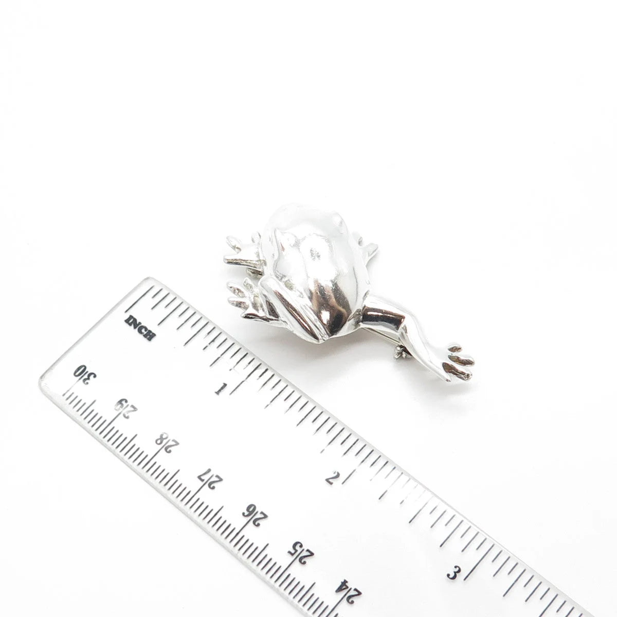 925 Sterling Silver Vintage Mexico Jumping Frog Pin Brooch