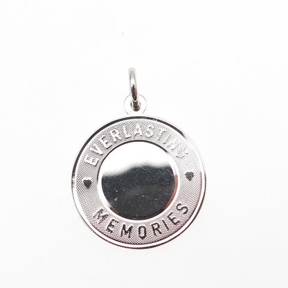 JAY POSON 925 Sterling Silver Vintage Everlasting Memories Charm Pendant