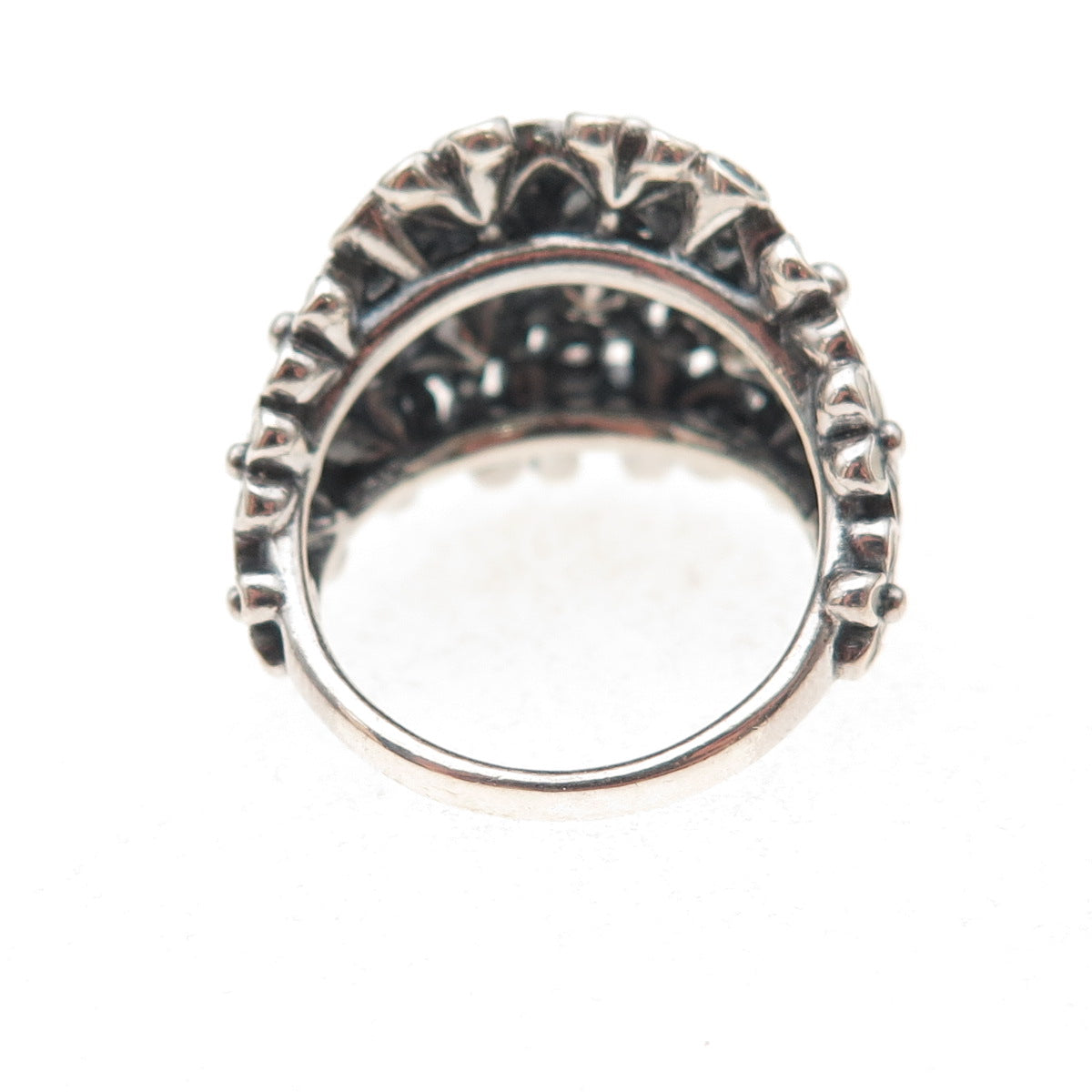 Pandora 925 Sterling Silver Enamel & C Z Darling Daisy Bouquet Ring Size 5.25