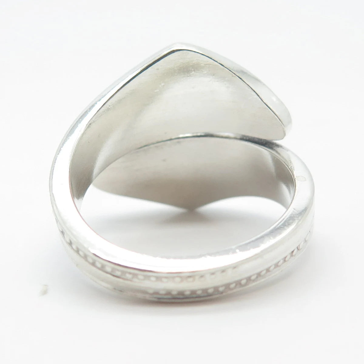 925 Sterling Silver Vintage Towle 1976 Beaded Adjustable Ring Size 8.75