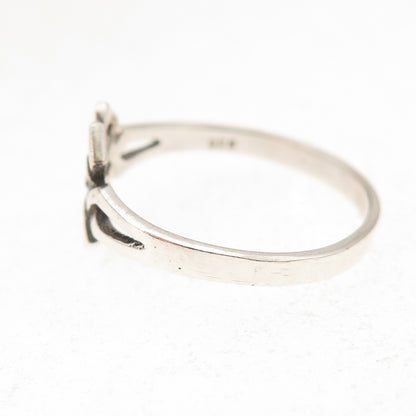 925 Sterling Silver Vintage Celtic Knot Oxidized Ring Size 6.75