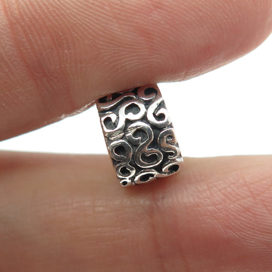 PANDORA 925 Sterling Silver Swirl Clip Bead Charm