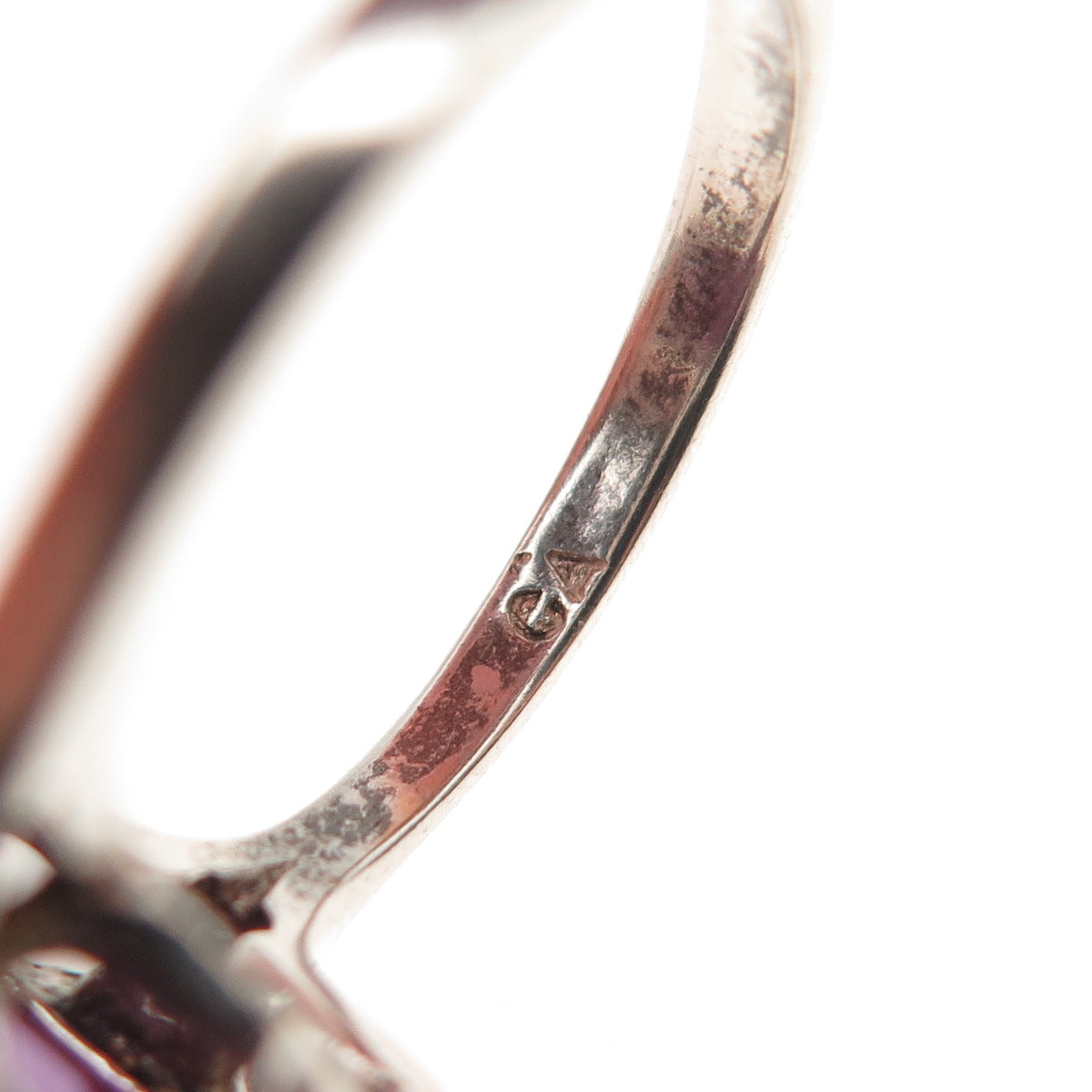 Chateau D’Argent Sterling Vintage Lab-Created Peacock Sapphire Ring Size 8.75