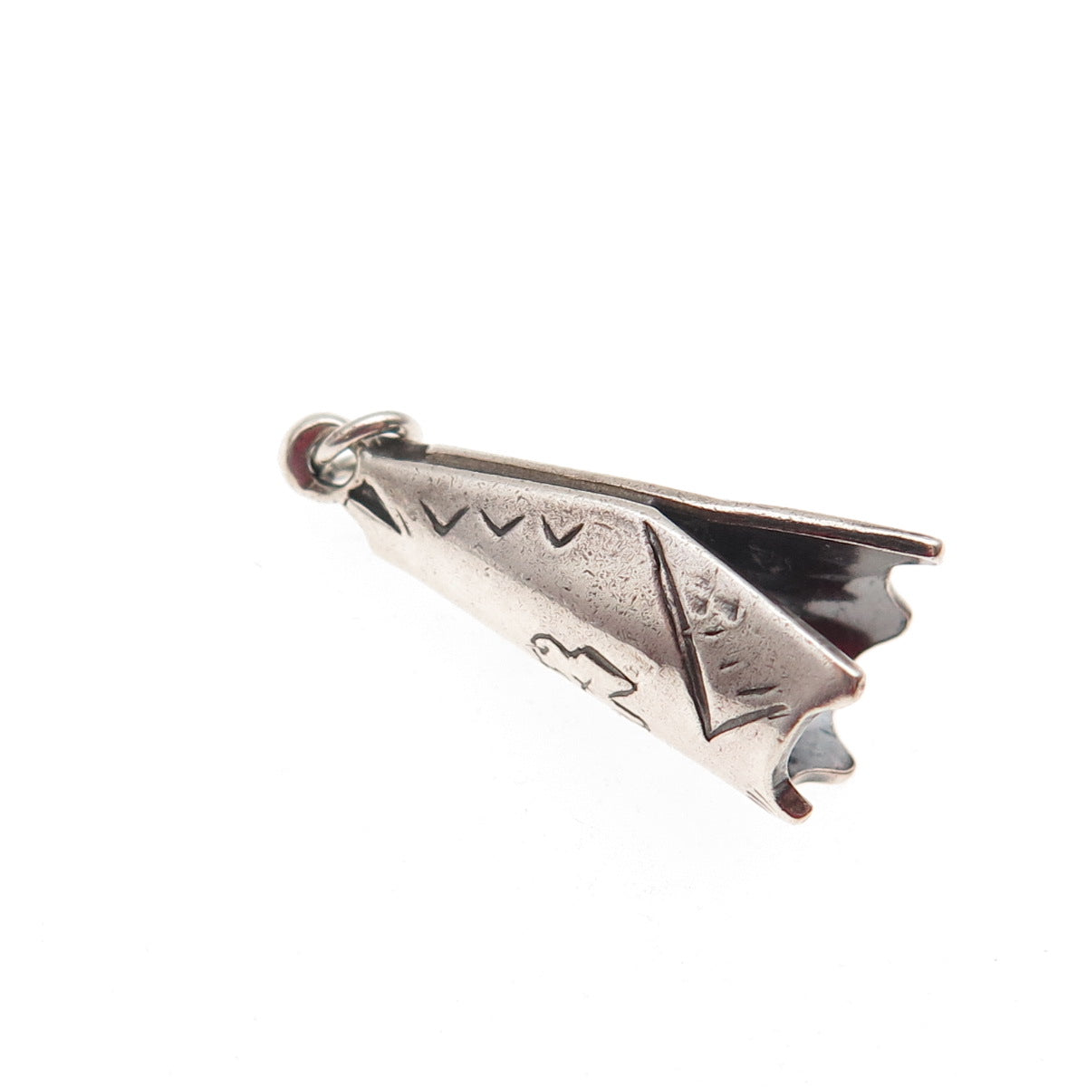 Old Pawn 925 Sterling Silver Vintage Indian Teepee Tribal 3D Mini Charm Pendant