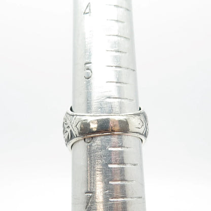 925 Sterling Silver Vintage 1959 Blue Glass "Harry L. Bain" School Ring Size 6