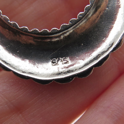 925 Sterling Silver Vintage Emerald-Cut C Z Door Knocker Oxidized Earrings