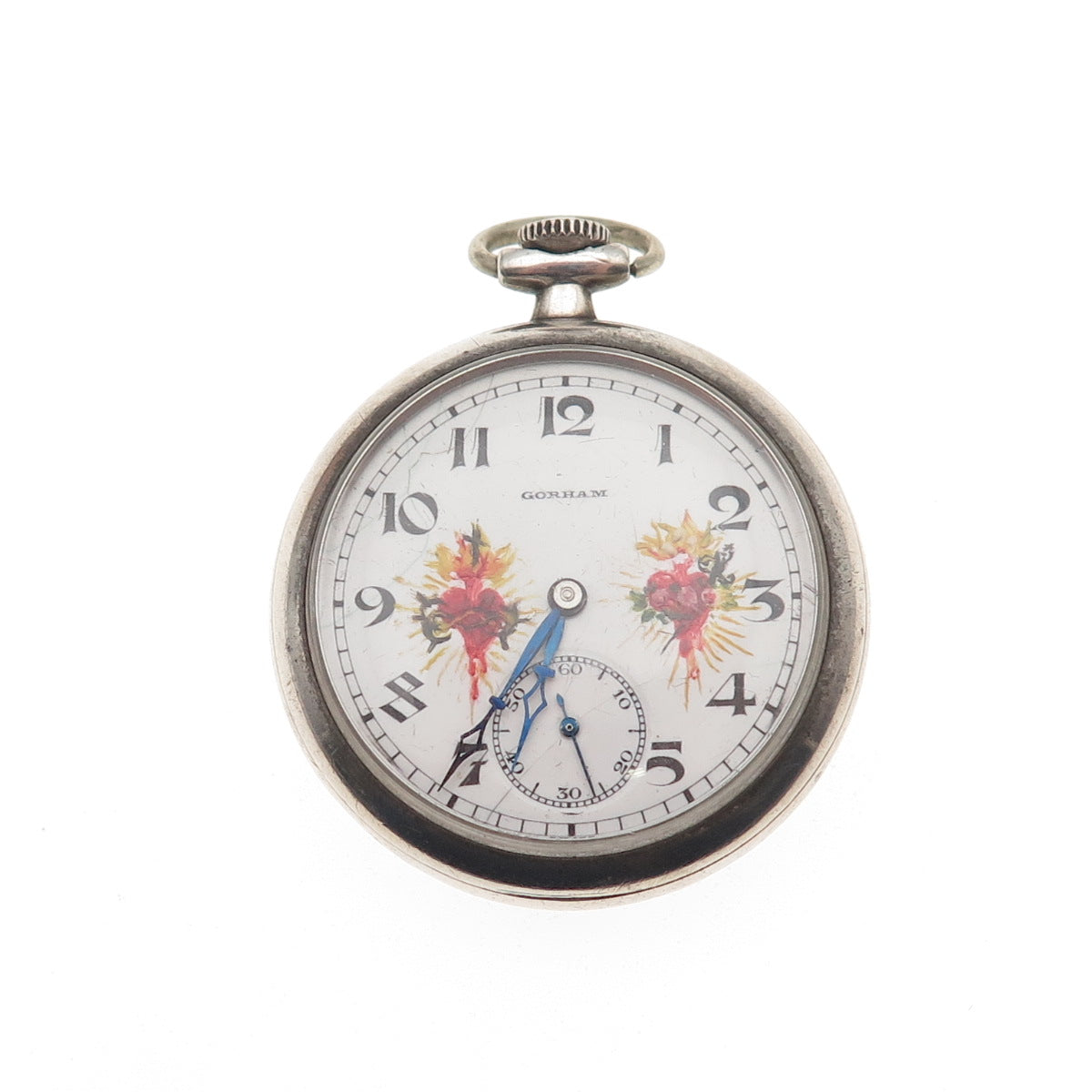 Gorham Longines 925 Sterling Antique Swiss 15 Jewels 13.33 Caliber Pocket Watch