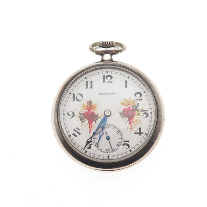 Gorham Longines 925 Sterling Antique Swiss 15 Jewels 13.33 Caliber Pocket Watch