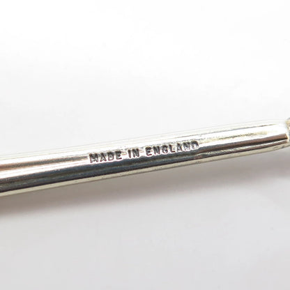 TURNER & SIMPSON 925 Sterling Silver Antique Birmingham Enamel Flower Spoon