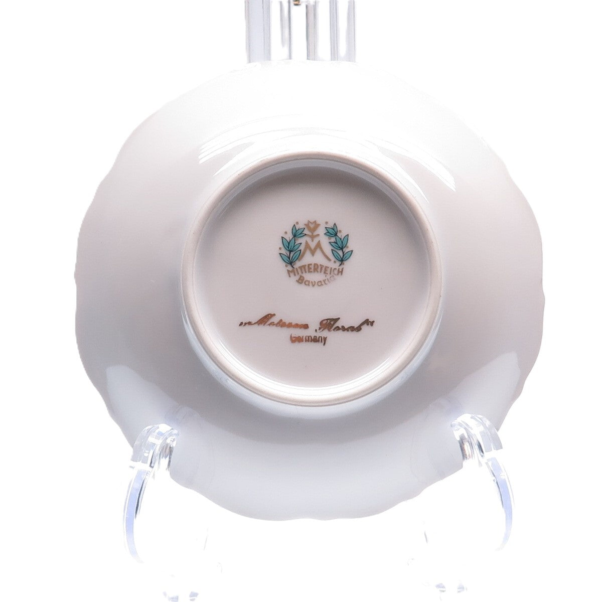 MITTERTEICH BAVARIA Antique Meissen Floral Hand Painted Porcelain Cabinet Plate