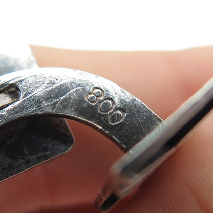 800 Silver Vintage Modernist Arrow Oxidized Cufflinks