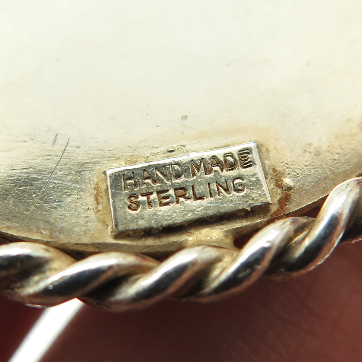 925 Sterling Silver Gold Plated Antique Carved Turquoise Lady Handmade Brooch