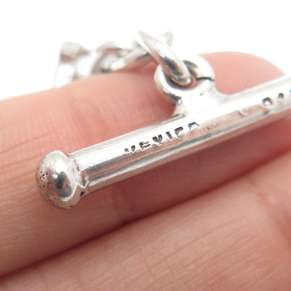 925 Sterling Silver Vintage Mexico Horseshoe Link Bracelet 7.5"