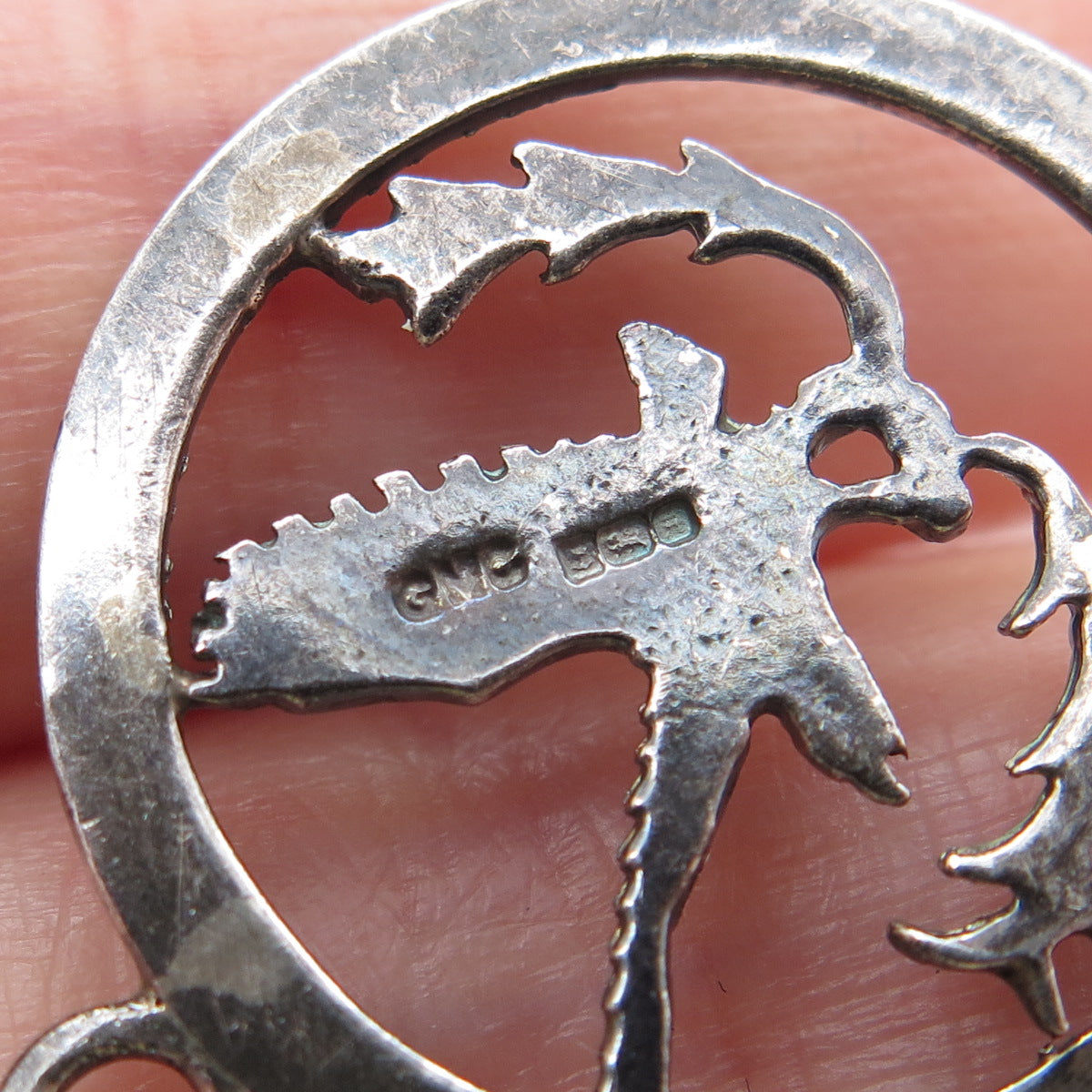 925 Sterling Vintage GMC Birmingham Gleneagles Golf Club Diamond-Cut Pendant