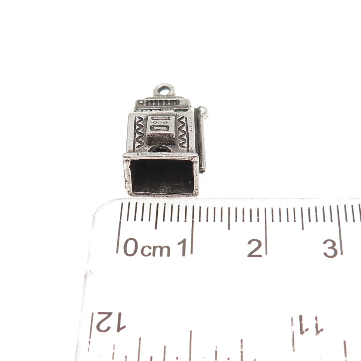 MAISELS INDIAN Old Pawn 925 Sterling Vintage Slot Machine 3D Mini Charm Pendant