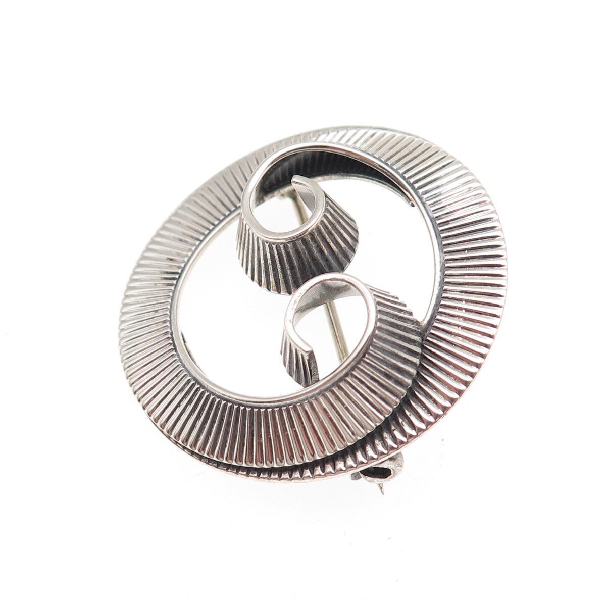 JewelArt 925 Sterling Silver Vintage Cancer Zodiac Sign Oxidized Pin Brooch