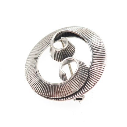JewelArt 925 Sterling Silver Vintage Cancer Zodiac Sign Oxidized Pin Brooch