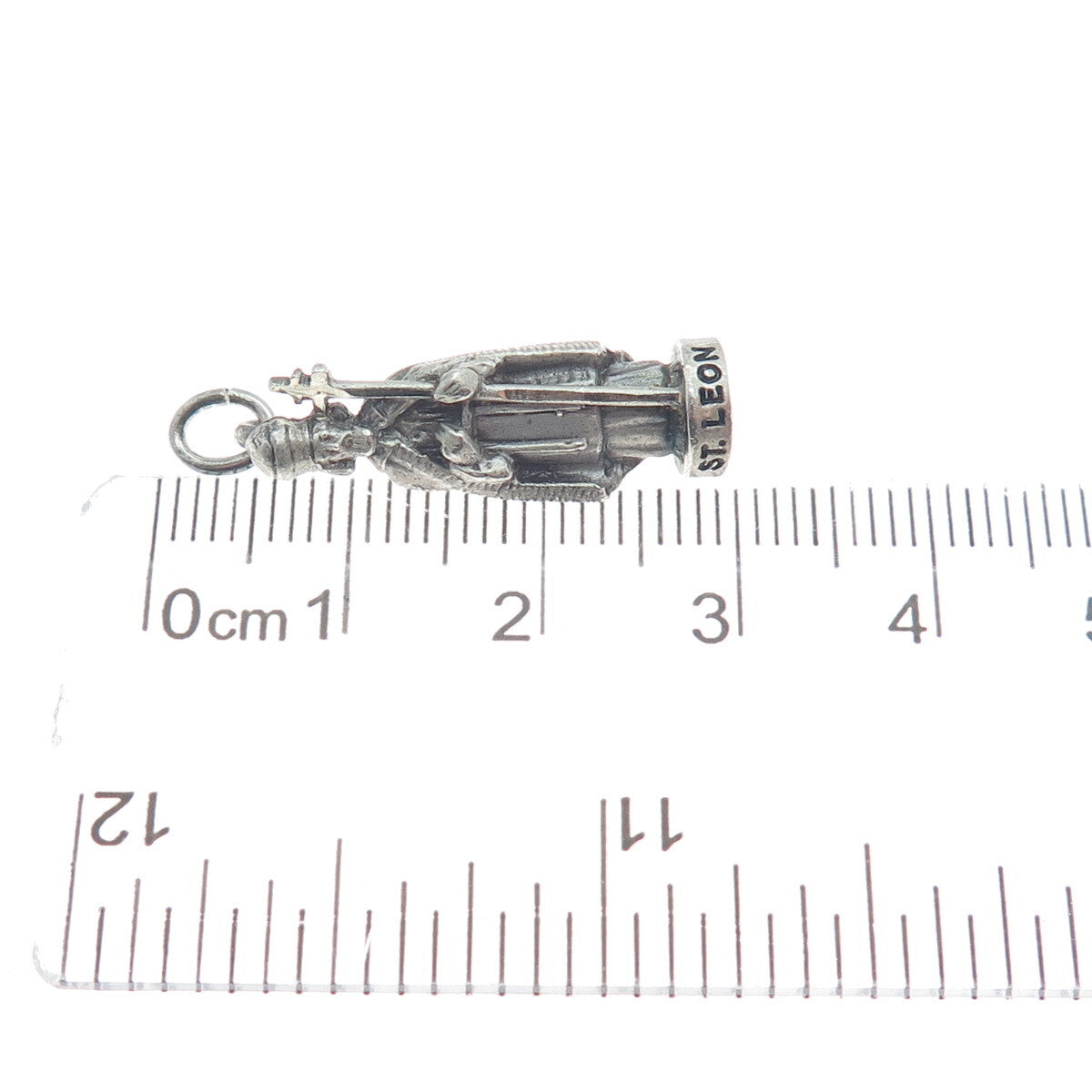 CREED 925 Sterling Silver Vintage St. Leon Minimalist 3D Charm Pendant