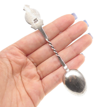 William James Dingley Sterling Antique 1911 Enamel Birmingham Rifle Club Spoon