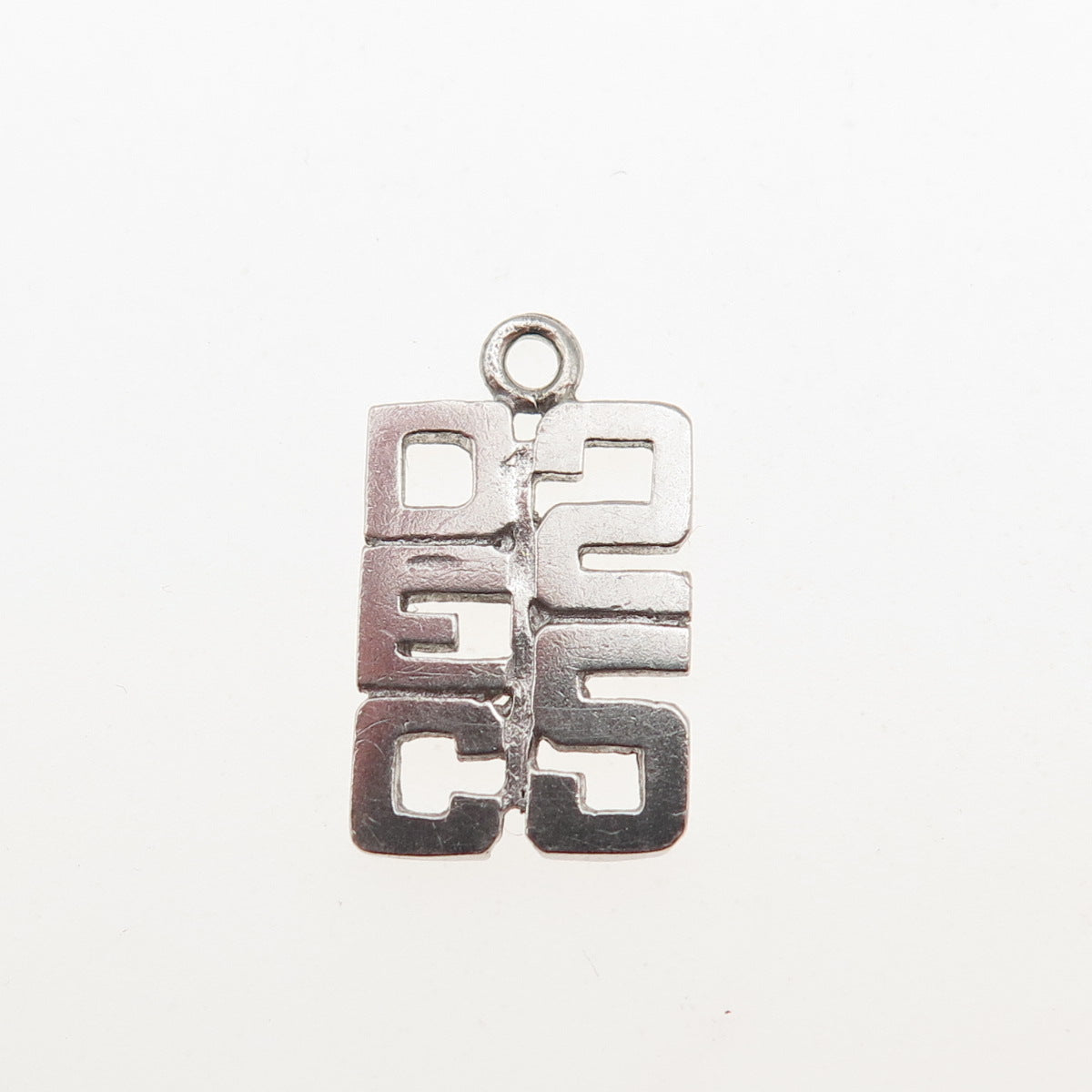 925 Sterling Silver Vintage December 25th Christmas Mini Charm Pendant