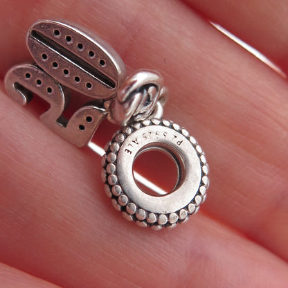 Pandora 925 Sterling Silver Round-Cut C Z 50th Celebration Dangle Charm