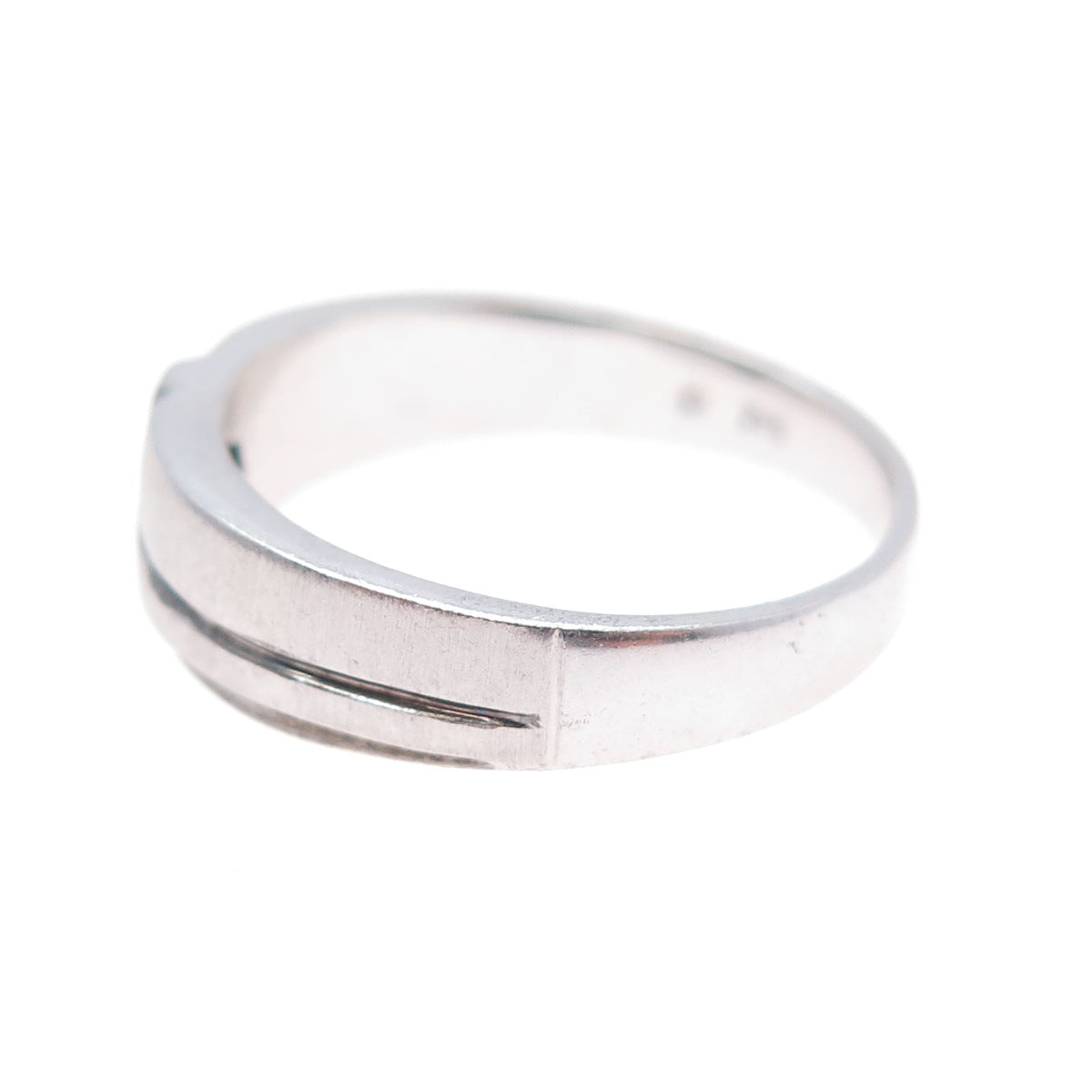 925 Sterling Silver Real Round-Cut Black Diamond Ring Size 10.75