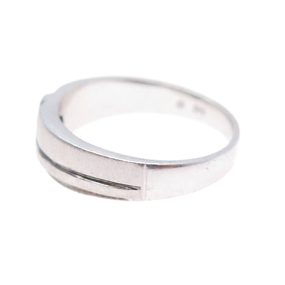 925 Sterling Silver Real Round-Cut Black Diamond Ring Size 10.75