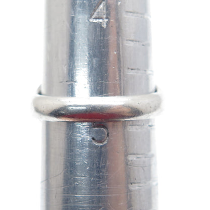 Old Pawn 925 Sterling Vintage Southwestern Real Agate Roped Oxidized Ring Size 5