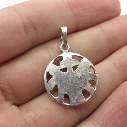 925 Sterling Silver Vintage Beetle Symbol Pendant