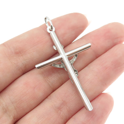 925 Sterling Silver Vintage Italy Crucifix Cross Religious Pendant