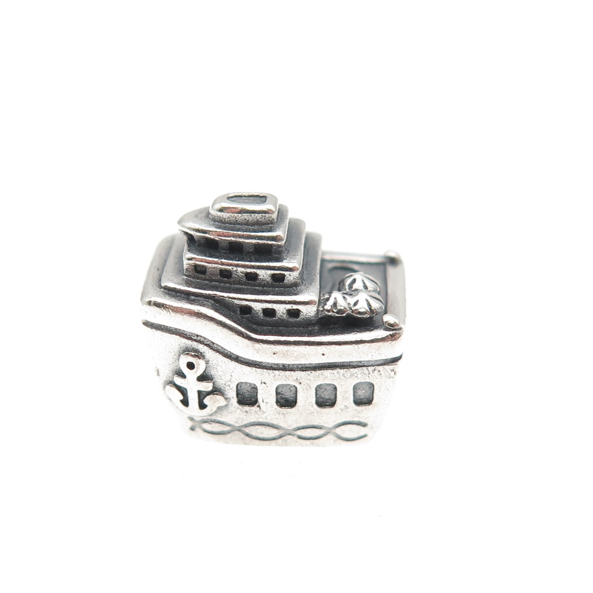 Pandora 925 Sterling Silver All Aboard Cruise Ship Slide Bead Charm