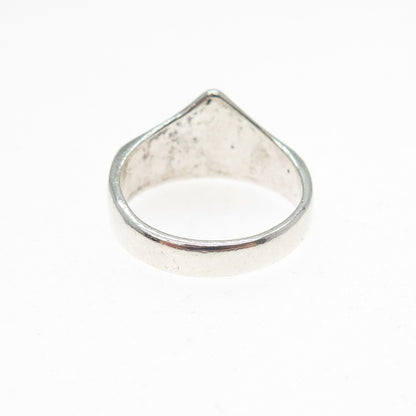 925 Sterling Silver Vintage Modernist Claw Ring Size 8.25