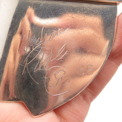 925 Sterling Silver Vintage Mexico John Rake Modernist Slide Pendant