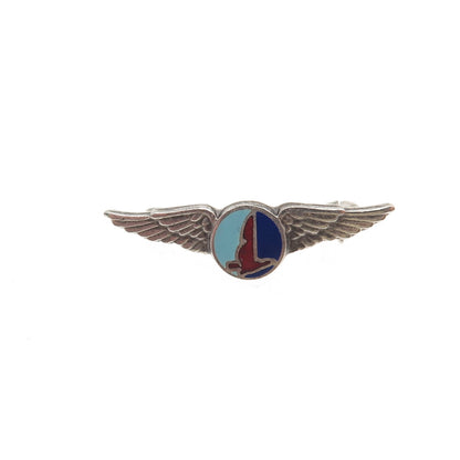 925 Sterling Silver Antique Art Deco Enamel Eastern Air Lines Service Pin Brooch