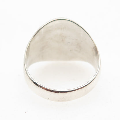 Wheeler Mfg Old Pawn 925 Sterling Silver Vintage Turquoise Arrow Ring Size 9.25