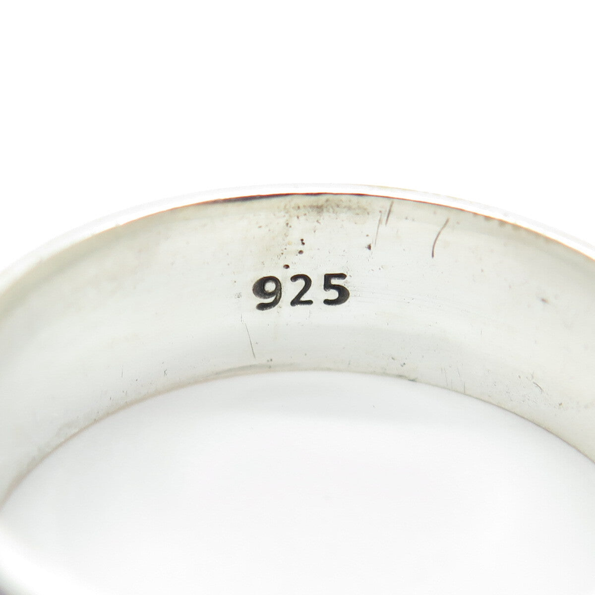 925 Sterling Silver Vintage Engraved Geometric Tetris Band Ring Size 10.5