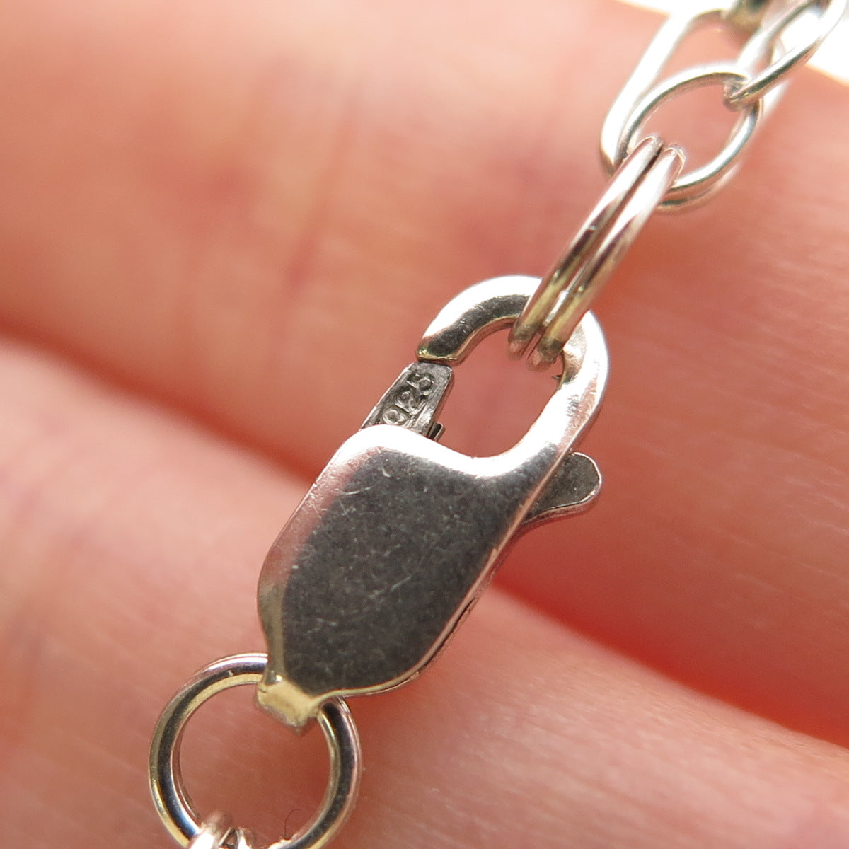 925 Sterling Vintage Real Blue Topaz & Clear Quartz Double Chain Necklace 20"